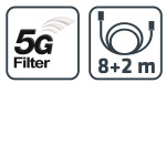 EVOLVEO Xany 2in1, aktivní venkovní/pokojová anténa FM/DAB+/DVB-T2, filtr LTE,4G,5G