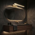 Koupelnové nástěnné LED svítidlo SWE031-1W 40cm Brush Gold OSW-20130