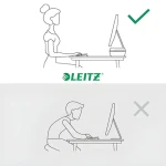 Leitz Ergo tmavě šedá / Stojan pod monitor / Výškově nastavitelný / do 27" (65040089)