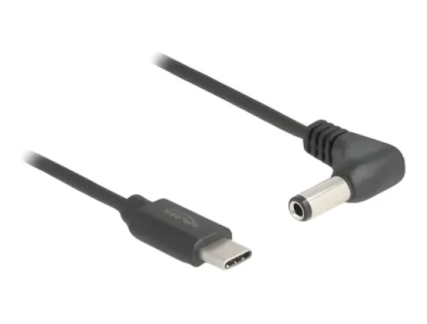 Delock USB-C DC 5,5 x 2,5 mm 90° / Napájecí kabel / 1,5 m (85399)