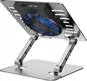 Art P12 / Stojan pro notebook / hliníkový / nastavitelná výška a úhel / větrání / LED (POD P12)