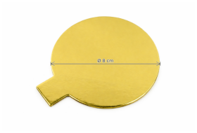 Cake star Podložka pod minidezerty zlato-stříbrná kruh 8 cm