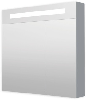 Naturel - Zrcadlová skříň 80 cm s LED osvětlením, 2 dveře, zásvuka+vypínač, IP44 GALZS80LED GALZS80LED