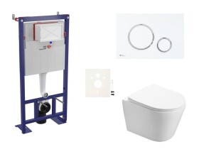 Cenově zvýhodněný závěsný WC set SAT do lehkých stěn / předstěnová montáž + WC SAT Infinitio SIKOSSIN76 SIKOSSIN76