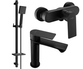 MEXEN - Royo SET umyvadlová + sprchová baterie s příslušenstvím DQ45, černá 72204DQ45-70