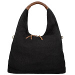 Trendy dámská textilní kabelka na rameno Alice, černá
