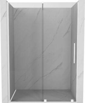 MEXEN/S - Velar posuvné sprchové dveře 130, transparent, bílá 871-130-000-01-20