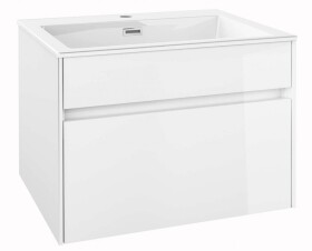 Kielle - Nefia Skříňka s umyvadlem 60 cm, lesklá bílá 50027S600