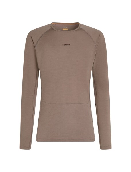 Pánské merino triko s dlouhým rukávem ICEBREAKER Mens 200 ZoneKnit LS Crewe, Porcini velikost: L