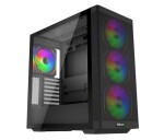 EVOLVEO Scorpio, skříň eATX/ATX, 4x ARGB ventilátor 120mm, boční panel temperované sklo + mřížkovaný přední panel EDF_547242