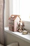 IB LAURSEN Keramický svícen Thorshavn Arched Dormer Window, růžová barva, hnědá barva, keramika