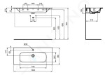 IDEAL STANDARD - i.Life A Umyvadlo 1040x460 mm, s přepadem, otvor pro baterii, bílá T462101