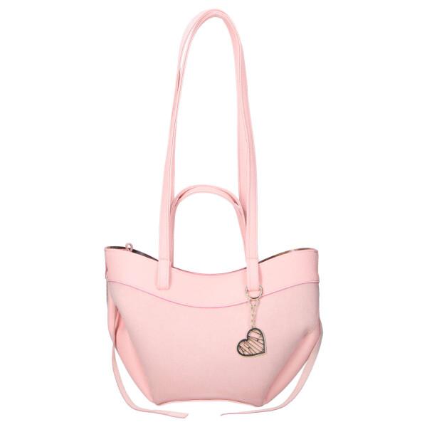 Stylová semišová kabelka na rameno LB Andrea, růžová