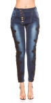 Sexy Koucla Skinnies krajkou denimblue