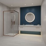 REA/S - Sprchový kout City 80x100 Brush Copper Se sprchovou vaničkou Savoy KPL-K6981