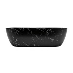 Umyvadlo na desku SAT Infinitio 45,5x32,5 cm mramor černá mat bez přepadu SATINF4532MRBKM SATINF4532MRBKM