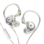KZ - EDX Pro Sluchátka s mikrofonem (Clear) (6970493061762)