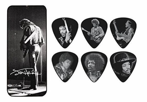 Dunlop JH-PT06M Jimi Hendrix Silver Pick Tin Medium