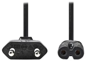 Nedis napájecí kabel Euro - IEC-320-C7 černý / Napájecí kabel / Euro zástrčka / IEC-320-C7 / 3 m (CEGL11040BK30)