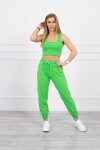 Set top+kalhoty zelené neonové UNI