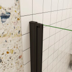 H K - Sprchové dveře MELODY BLACK LINE B8 100 zalamovací, 100–102 × 195 SE-MBLINEB8100SET