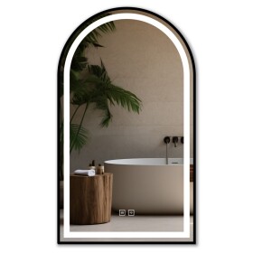 Tutumi - Zrcadlo LED 60x100cm DASH BLACK HOM-06504