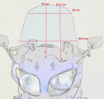 Yamaha Fjr 1300 2001-2005 Plexi cestovní cm