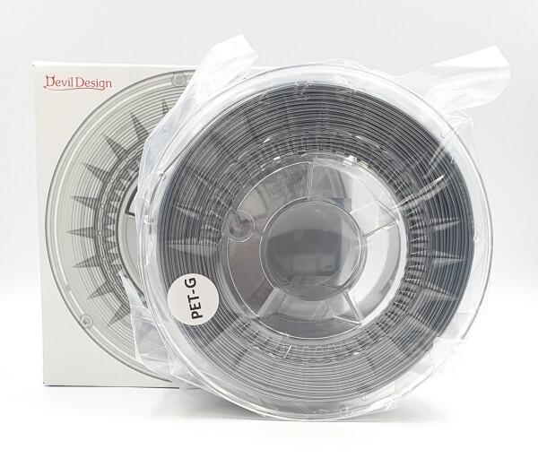 PET-G filament 1,75 mm stříbrný Devil Design 1 kg