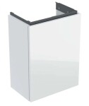 GEBERIT - Acanto Umyvadlová skříňka, 54x39x25 cm, 1 dvířka, panty L/P, sklo/bílá 503.001.01.2
