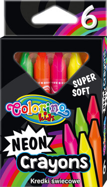 Colorino Neon voskovky extra měkké trojhranné 6 barev