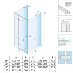 REA/S - Sprchový kout Atlas 80x80 Chrome vpravo KPL-K4763