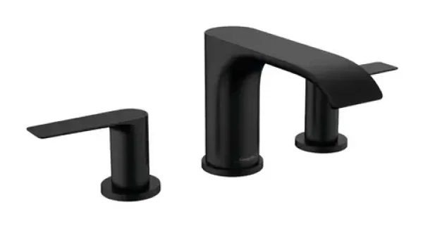 Hansgrohe Vivenis - Umyvadlová baterie s výpustí | 3-otvorová instalace | EcoSmart | matná černá (75033670)