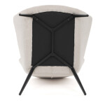 Křeslo ušák, béžová, látka, AK-H9206 CRM2