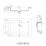 CERANO - Umyvadlo z litého mramoru Ovo - s přepadem - bílá lesklá - otvor pro baterii- 70,5x46,5 CER-052739