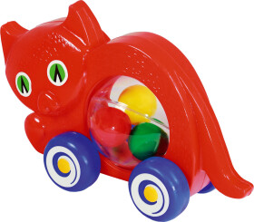 Tahací Kočka s míčky 27x16x10cm plastová - Red Sox