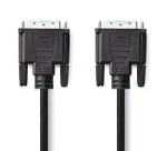 Nedis DVI-D 24+1 kabel černá / Kabel / DVI-D 24+1 - DVI-D 24+1 / 1080p / 10 m / poniklovaný (CCGP32000BK100)