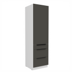 Vysoká potravinová skříňka Aria 60 DKS-210 3S 1F - Premium Box Barva korpusu: Černá, Barva dvířek: GR - Graphite AFM