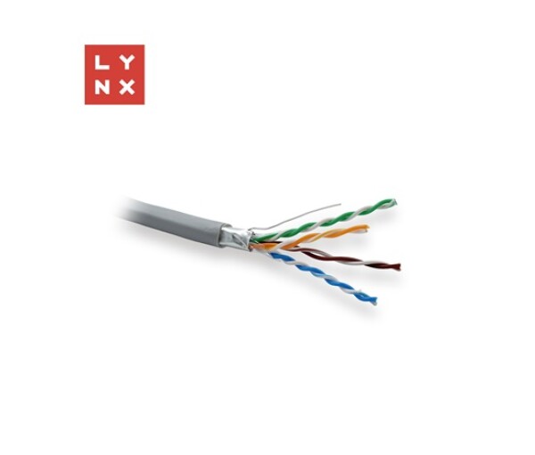 LYNX FTP kabel Cat5e, PVC, 0,5mm, celoměděný, vnitřní, šedý, box 305m EDF_10102834