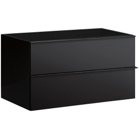 CERANO - Koupelnová skříňka pod umyvadlo s úchytkou Velora - černá matná, černá úchytka - 99x53x46,5 CER-665026