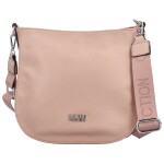 Trendy dámská koženková crossbody kabelka Candelis, růžová