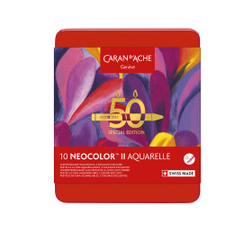 Caran d´Ache Caran d´Ache, 7500.917, Neocolor II, akvarelové pastely, limitovaná edice 50-years, Pop, 10 ks