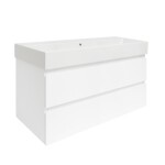 Koupelnová skříňka s umyvadlem SAT B-Way 99x50x45 cm bílá lesklá BWAY2100WU2BI BWAY2100WU2BI