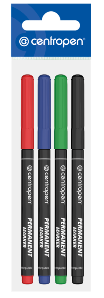 Popisovač Centropen 2536 permanentní - sada 4ks