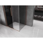 MEXEN/S - Velar L sprchový kout, posuvné dveře 120 x 110, grafit, měď kartáčovaná - 871-120-110-33-65 871-120-110-43-65