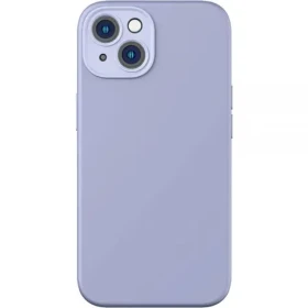 Pouzdro Baseus Liquid Silica Gel Case iPhone 14 Plus lavender+ tempered glass + cleaning kit