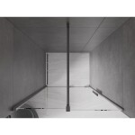 MEXEN/S - Velar posuvné sprchové dveře 90, transparent, grafit kartáčovaná 871-090-000-01-66