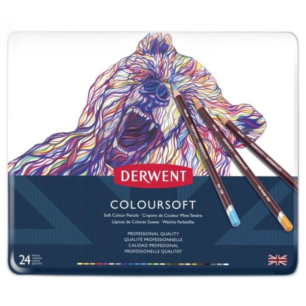 Derwent Coloursoft 0701027 24 ks umělecké pastelky