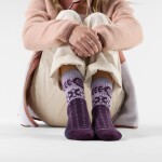Dámské merino ponožky SMARTWOOL Women's Everyday Cozy Retro Sunflower Cr, Purple Iris velikost: 38-41 (M)