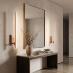 Koupelnové nástěnné LED svítidlo SWE039-1W 80cm BRUSH COPPER OSW-20139