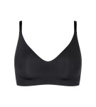 SLOGGI ZERO MICROFIBRE 2.0 - ultralehká bezešvá braletka z recyklovaného mikrovlákna Sloggi BLACK S